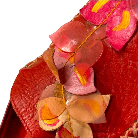Hispanitas Anthropologie | 3D Floral Appliqué Mules/Shoes Slip-On Artsy Red 8 - Picture 12 of 17